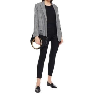 J Brand Dellah High Rise Coated Skinny Jeans Black Fearful Wash NWT